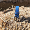 Ceinture bleue - effet laiton vieilli - 2,8 cm Cuir et Loulous