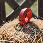 Ceinture rouge - effet laiton vieilli - 3 cm Cuir et Loulous
