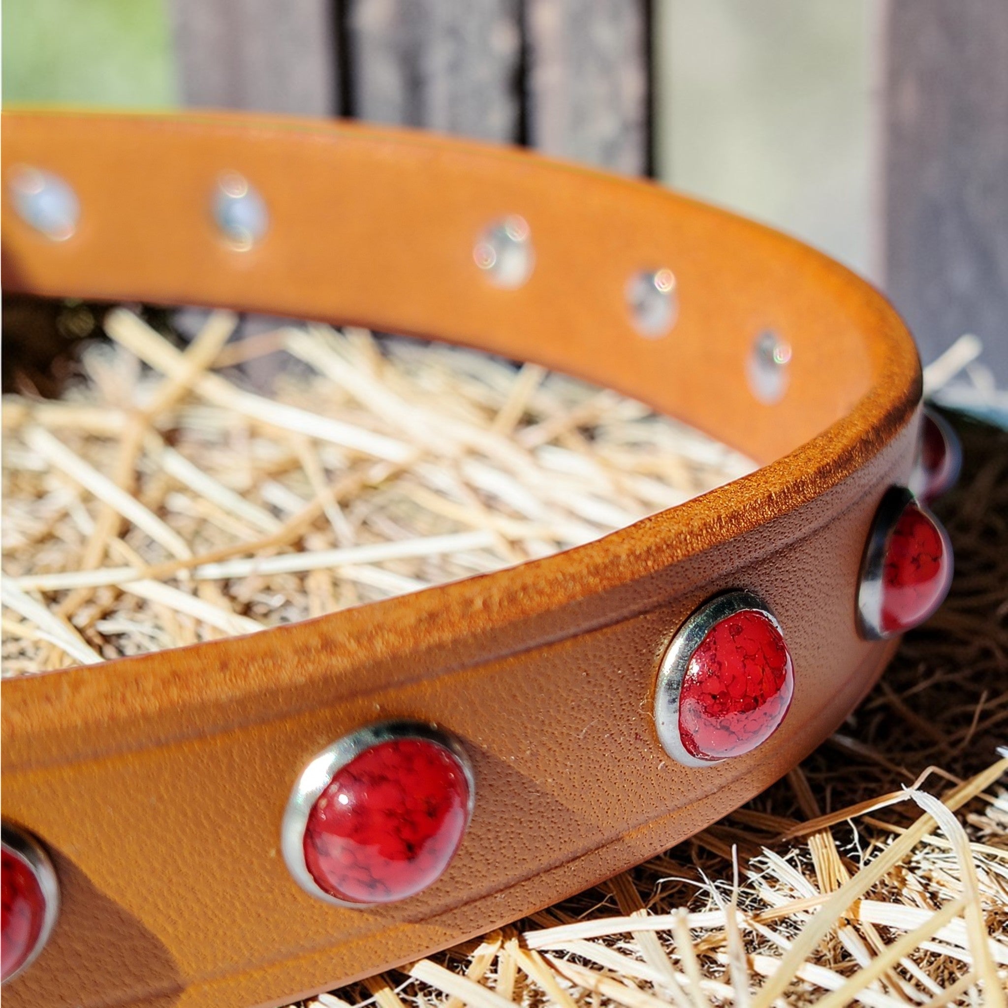 Collier Essentiel, taille M (32-42 cm) Cuir et Loulous