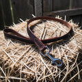 Laisse marron 98cm - 2 cm de large Cuir et Loulous